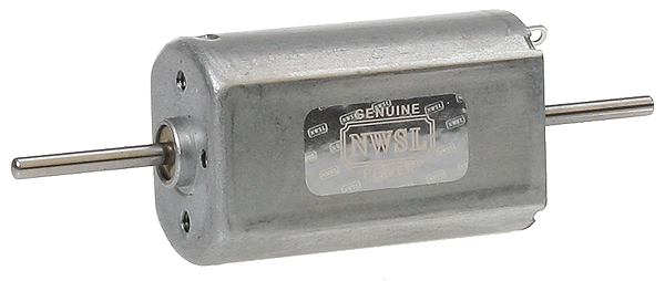 Flat Can Motor -- 12V DC, 20 x 32mm, Double-Shaft 2mm Dia. x 17mm, 9,500rpm