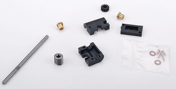 0.4 Module Series Gearbox Kit -- 14:1 Ratio 2.4mm Shaft 1/8" Axle