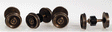 Replacement Geared Nickel Silver Wheelsets for Walthers/Roco Diesels pkg(4) -- 17T x .296" Axle 40"/110