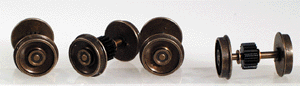 Replacement Geared Nickel Silver Wheelsets for Walthers/Roco Diesels pkg(4) -- 17T x .296" Axle 40"/110