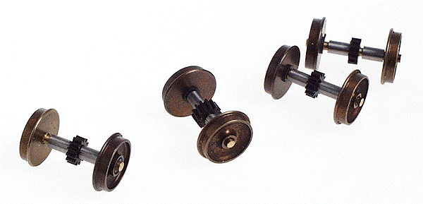 Nickel Silver Wheelsets w/KMT 13T Gear -- 40"/110  HO Diesels