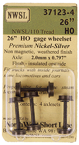 Flush Axle Nickel-Silver Wheelset -- 26"/110