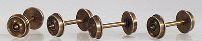 .944 Pointed Axle Nickel-Silver Wheelsets -- 33"/110  Atlas "Made In China" Cars
