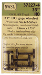 Flush Axle Nickel-Silver Wheelset -- 33"/88