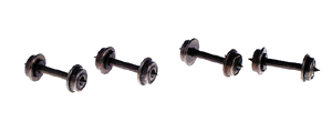 Pointed Axle Nickel-Silver Wheelset pkg(4) -- 28"/72 Fits Kadee, Micro-Trains, MDC, & Atlas