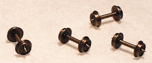 Pointed Axle Nickel-Silver Wheelset -- 33"/72 (Con-Cor, Bachmann)