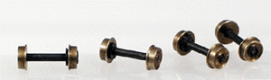 Flush Axle Nickel-Silver Wheelset -- 28"/64 (KD-MT, MDC, Atlas, etc.)
