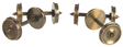 Wheelsets For China-Built Cars - Pointed Axle 1.075" pkg(4) -- S 33"/110