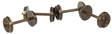 NASG Shoulder Axle Weathered Nickel-Silver Wheelsets -- 33"/110