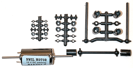 Universal Driveline Couplers -- 1/8" Primary Cups Shaft, 2.4mm Horned Ball Shaft, 3/16" Ball Diameter