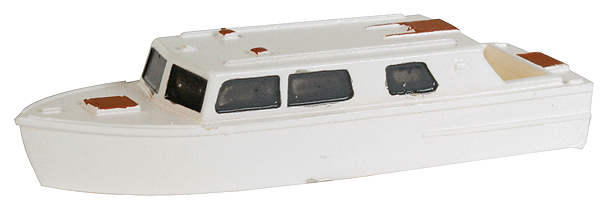 Motor Launch Boat/Cabin Cruiser - Assembled -- Painted