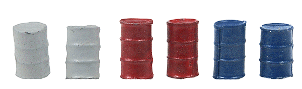Circus Barrels (red, blue & white)