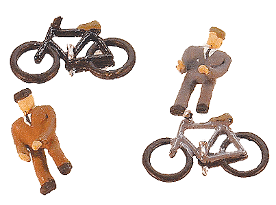 Pedestrians -- Cyclists (2 Men, 2 Bikes)