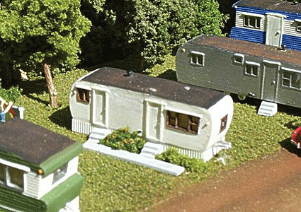 1950s Era House Trailer/Mobile Home (Unpainted Kit) -- Midsized 1-7/8 x 1/2"