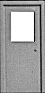 Doors (White Styrene) -- Entryway Type w/Single Large Window pkg(3)
