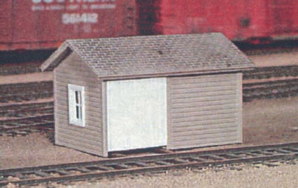 Wood Handcar Shed -- 1-5/8 x 1-1/4"   4.2 x 3.2cm-2
