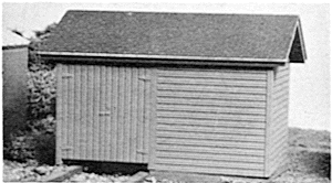 Wood Handcar Shed -- 1-5/8 x 1-1/4"   4.2 x 3.2cm-1