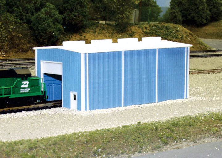 Small Engine House -- Scale 30 x 60'  9.1 x 18.3m (blue)-2