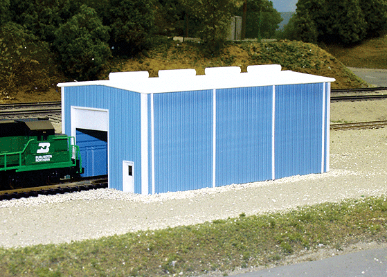 Small Engine House -- Scale 30 x 60'  9.1 x 18.3m (blue)-1