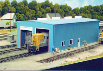 Modern 1- or 2-Stall Engine House -- Kit - 5-1/2 x 11"  14 x 27.9cm-2
