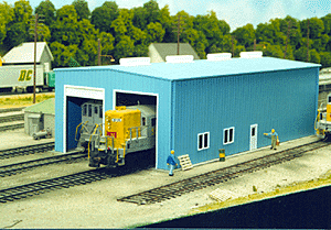 Modern 1- or 2-Stall Engine House -- Kit - 5-1/2 x 11"  14 x 27.9cm-1