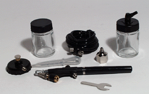 Airbrushes -- EZ-Starter Airbrush Carded Set w/Propellant Can Adaptor