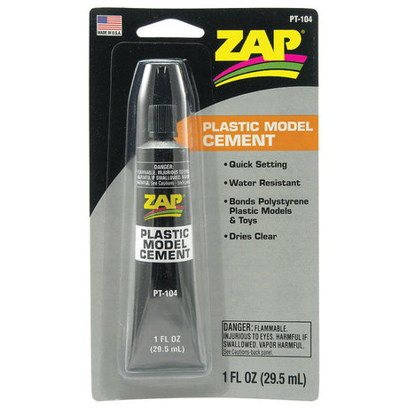 Zap Plastic Model Cement -- 1oz  29.6mL Tube