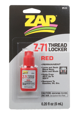 Z-71 Red Thread Locker -- .20oz  5.9ml-1