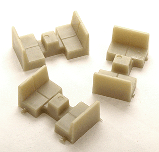 Passenger Car Seating -- Cafe Booths pkg(24)