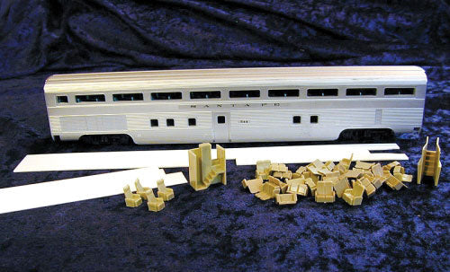 Budd Hi-Level Car Interior - Kit -- Fits Train Station Products Step-Up/Transition Coach #732-810 to 812