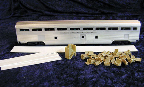 Budd Hi-Level Car Interior - Kit -- Fits Train Station Products Coach #732-820 to 822