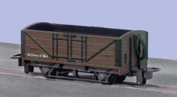 4-Wheel Wood Gondola - Ready to Run -- Painted, Unlettered (brown)