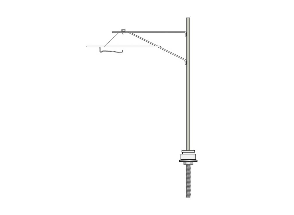 Catenary System Mast -- With Registration Arm