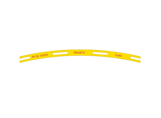 Tracksetta Track Laying Template -- 15"  38.1cm Radius Curve