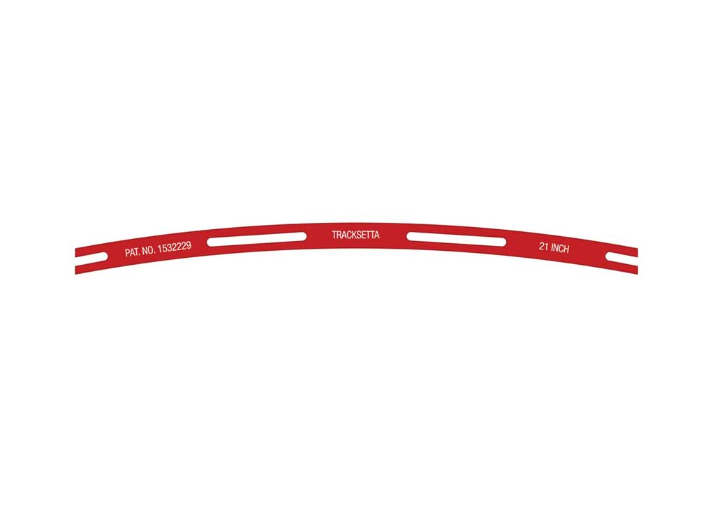 Tracksetta Track Laying Template -- 21"  53.3cm Radius Curve