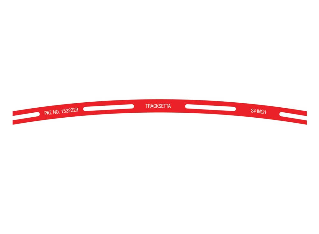 Tracksetta Track Laying Template -- 24"  61cm Radius Curve