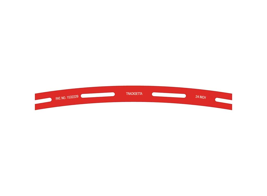Tracksetta Track Laying Template -- 24"  61cm Radius Curve