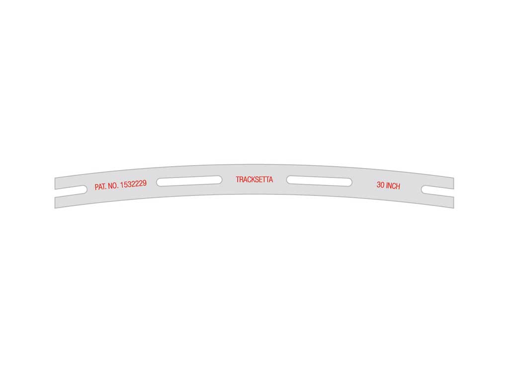 Tracksetta Track Laying Template -- 36"  91.5cm Radius Curve