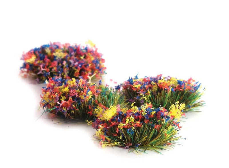 3/16"  4mm Self-Adhesive Grass Tufts -- With Flowers pkg(100)