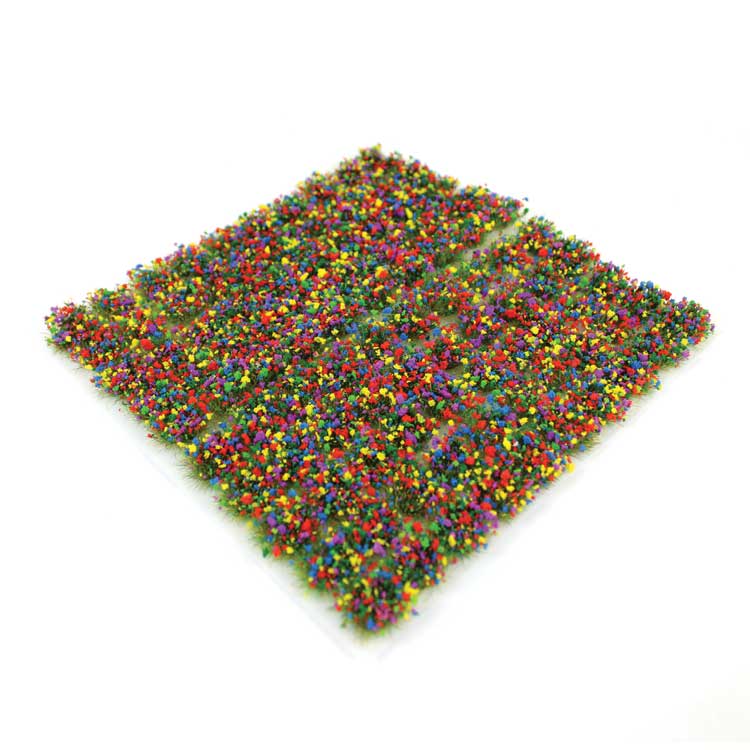 Grass Tufts 1/4"  6mm -- Mixed Flowers pkg(100)