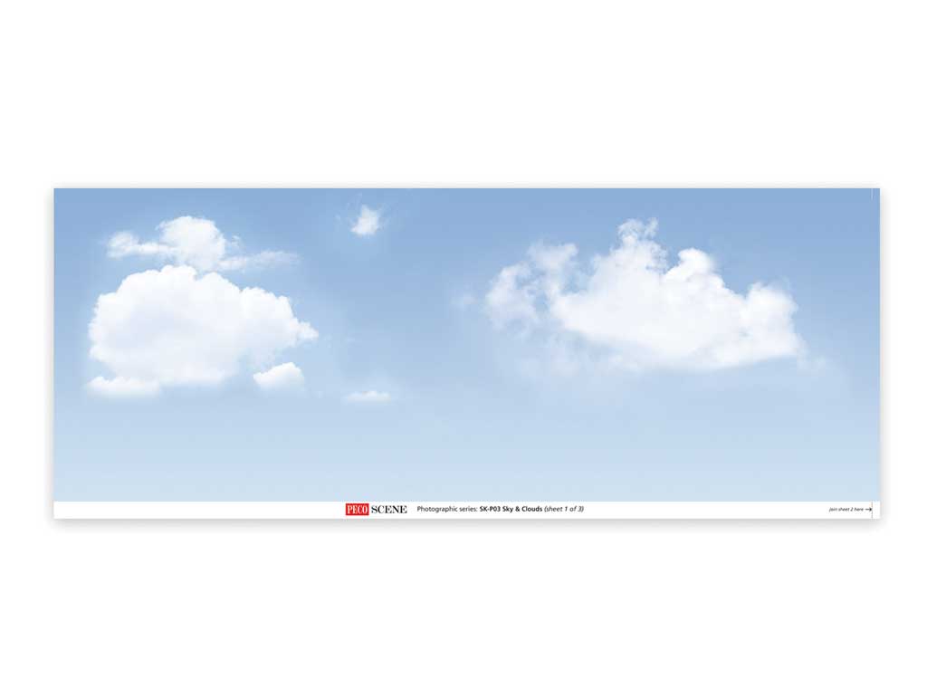 Backscene Photographic Background 95 x 13"  240 x 33.3cm -- Sky and Clouds-1