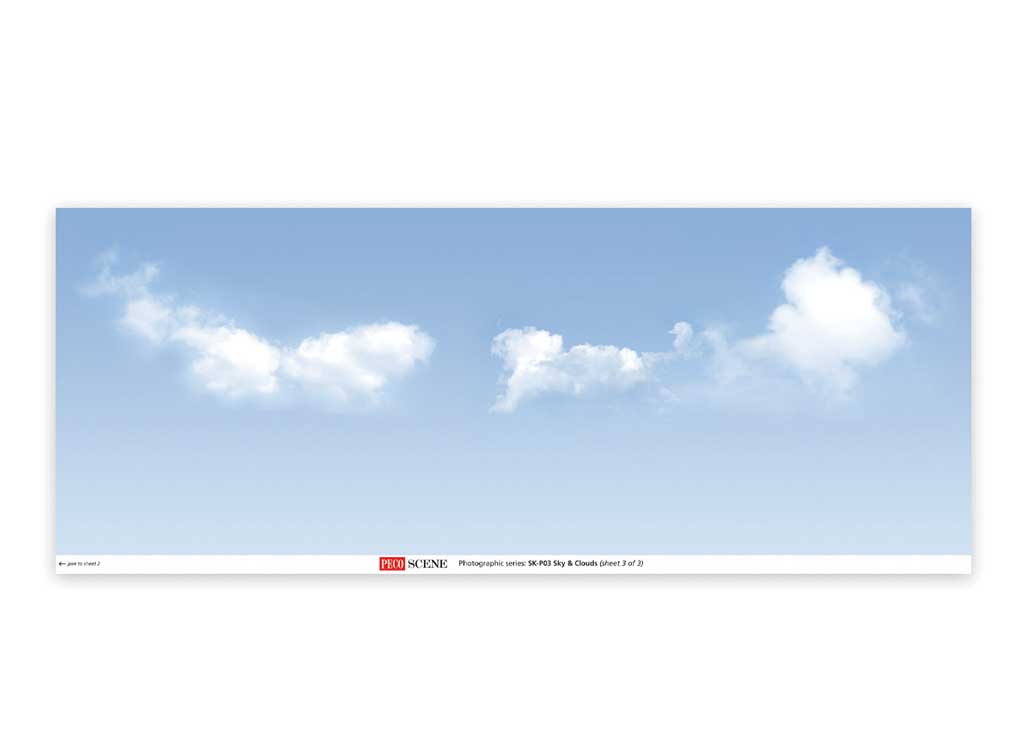 Backscene Photographic Background 95 x 13"  240 x 33.3cm -- Sky and Clouds-3