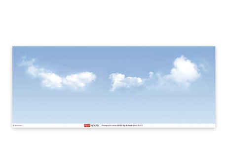 Backscene Photographic Background 95 x 13"  240 x 33.3cm -- Sky and Clouds-3