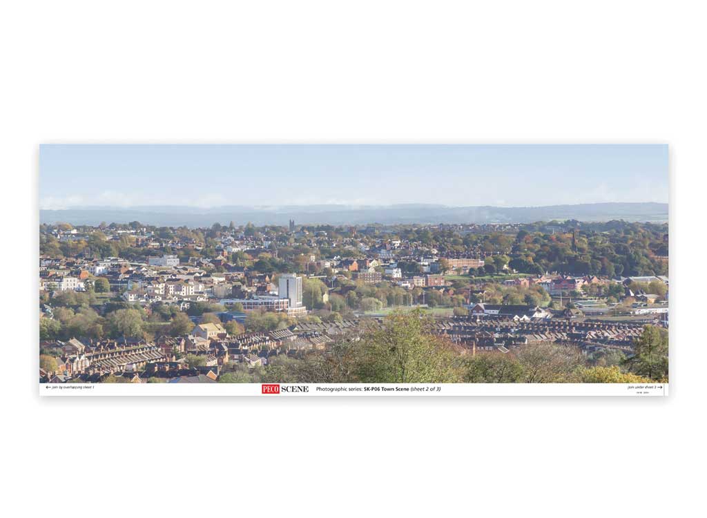 Backscene Photographic Background 95 x 13"  240 x 33.3cm -- Town Scene-2