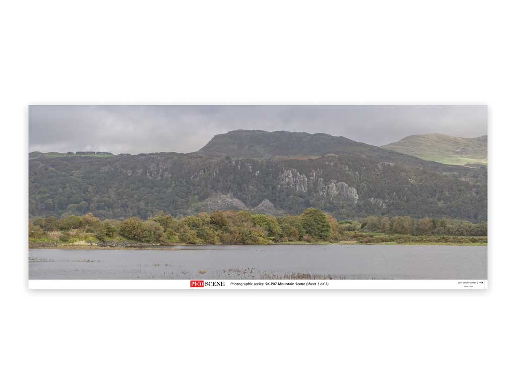 Backscene Photographic Background 95 x 13"  240 x 33.3cm -- Mountain Scene-1