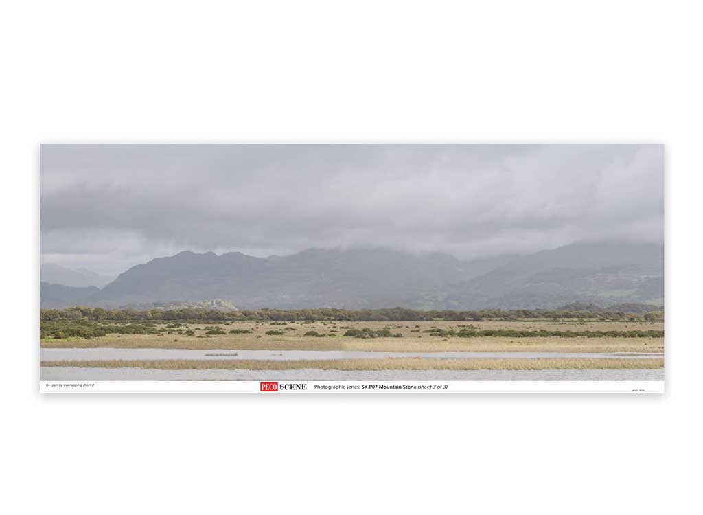 Backscene Photographic Background 95 x 13"  240 x 33.3cm -- Mountain Scene-3