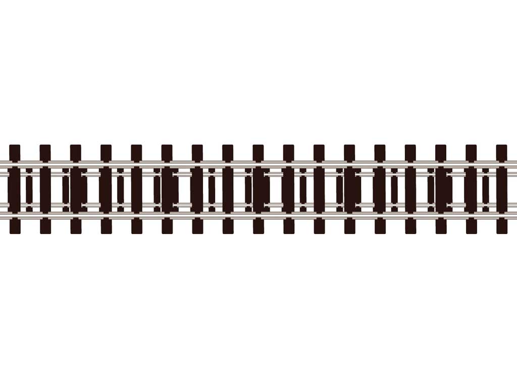 Code 80 Wooden Tie Flex Track - Streamline -- 36"  91.4cm Section
