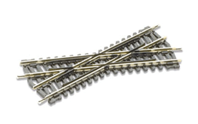 Code 80  Short Insulfrog Crossing w/Wood Ties - Streamline -- 25 Degree Angle-1