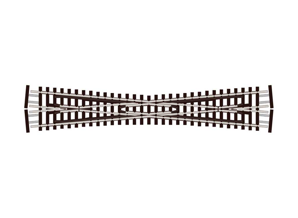 Code 80 Crossing -- Long, 8 Degrees, 7-3/8"  187mm Length