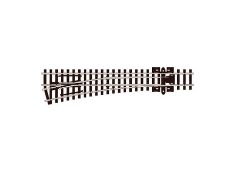 Code 80 Medium Radius #6 Turnout - Streamline -- Left Hand, Insulfrog